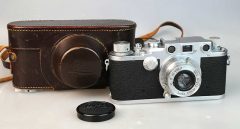 D1719 01 LEICA III C “1941“ TENDINA ROSSA K + OBIETTIVO LEITZ WETZLAR ELMAR 50:3,5 WORLD WAR II