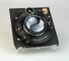 D2256 01 OBIETTIVO DOPPELANASTIGMAT UNOFOKAL 16,5 cm :4,5 ott. COMPAUND SU PIASTRA LINHOF TECNIKA