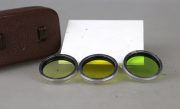 ROLLEIFLEX KIT 3 ( GIALLO MEDIO,GIALLO VERDE,GIALLO CHIARO ) FILTRI GR I X 3,5 TESSAR ASTUCCIO