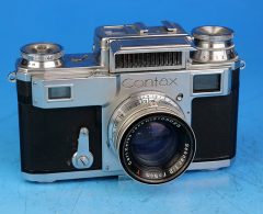 D4807 01 CONTAX III (ESPOSIMETRO SELENIO ESAURITO) + OBIETTIVO 5CM:2 T ZEISS SONNAR JENA