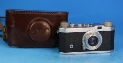 D4990 01 FOTOCAMERA AFOM WEGA I + OB. ANASTIGMAT TRIXTAR 50:3,5 39X1 MADE ITALY