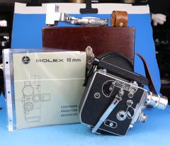 D5179 01 CINEPRESA BOLEX-PAILLARD H-16 LEADER + OBIETTIVO SON-BERTIOT 17:1,5 + OB SON-BERTIOT CINOR 10:1,9 + OB 16:1,5 CHINO PLASMAT