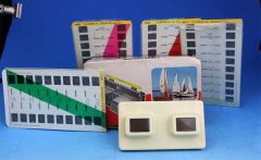 D5252 01 VISORE STEREO LESTRA DE STEREOSCOPE 4 STICK IMMAGINI LOURDES