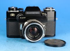 D6137 01 CONTAREX SUPER NERA ZEISS IKON + OBIETTIVO CARL ZEISS 50:2 PLANAR (REVISIONATA) RARA