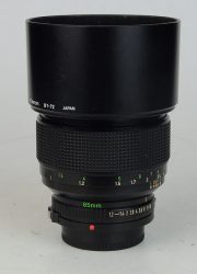 OBIETTIVO CANON FD 85:1,2 L + PARALUCE CANON BT-72