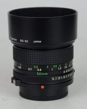 OBIETTIVO CANON FD 50:1,4 + PARALUCE BS-52