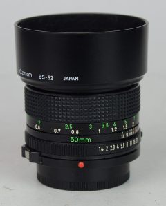 D6958 01 OBIETTIVO CANON FD 50:1,4 + PARALUCE BS-52