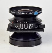 OBIETTIVO SCHNEIDER APO-SYMMAR 210:5,6 MC COPAL 0.1 PIASTRA 7,5X8 CM HORSEMAN
