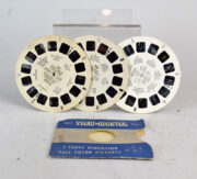 N°3 DISCHETTI VIEW-MASTER N°107 MOUNT RAINER NATIONAL PARK N°A6551 CASCATE DEL NIAGARA N°115 SEQUOIA NATIONAL PARK