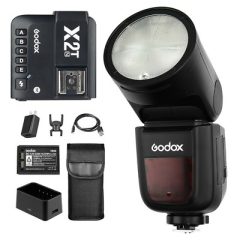 Godox V1 N TTL 1 8000s HSS Camera Speedlite Round GODOX FLASH TTL ROUND HEAD CAMERA V1 C X Canon + TRIGGER GODOX X2T