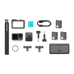 Osmo Action 5 Pro Adventure Combo In The Box Top View DJI Osmo Action 5 Pro Adventure Combo