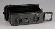 Stereo Verascope La Glyphoscope J. Richard Paris bachelite metallo + vetro smerigliato + 7 chassis 4x11