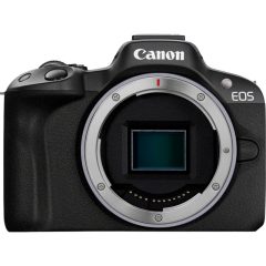 corpo fotocamera mirrorless canon eos r50 nero prodotto vista frontale Canon EOS R50 Body