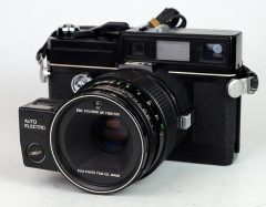 d6945 01 FUJICA GM670 PROFESSIONAL + OBIETTIVO FUJINON AE 100:3,5 CON ESPOSIMETRO