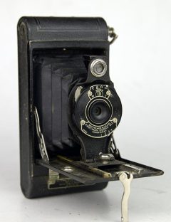 d7393 01 FOTOCAMERA FOLDING N2 CARTRIDGE HAWK-EYE MODEL B FILM 120 6x9