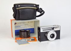 d7763 01 FOTOCAMERA AGFA ISO RAPID IF OB. ISNAR:8+ 2 CARICATORI RAPID BORSA IMBALLO
