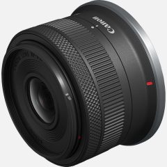 obiettivo canon rf s 10 18mm f4 5 6 3 is stm vista laterale sinistra inclinata del prodotto Obiettivo Canon RF-S 10-18mm F4.5-6.3 IS STM