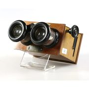 Visore stereo Unis France per lastre vetro 6x12 placca "Luigi Cesana" Roma
