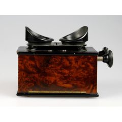 Visore stereo per vetrini 42x107 in radica regolazione interpupillare francese (18XX) Visore stereo per vetrini 42x107 in radica regolazione interpupillare francese (18XX)