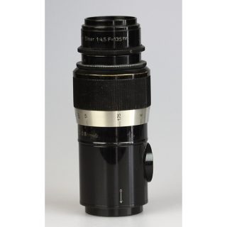Leica Elmar 135:4.5 nero nichelato accoppiato senza n. matricola 39X1 Leica Elmar 135:4.5 nero nichelato accoppiato senza n. matricola 39X1